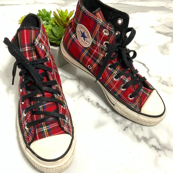 tartan converse shoes